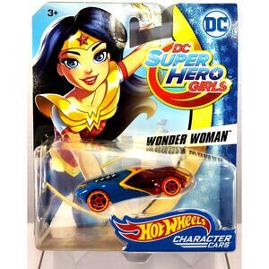 Hot Wheels Character Cars DC Super Hero Girls WONDER WOMAN, New, See Pics/Descr.